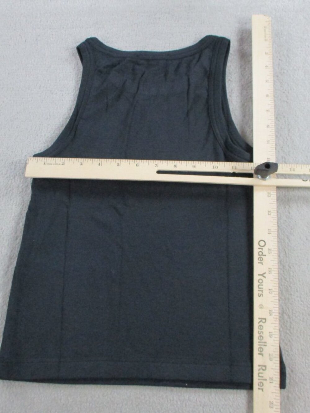 Naadam Baby Ribbed Cropped Tank Womens Small Black Top Modal Blend Stretch NEW - Picture 7 of 10